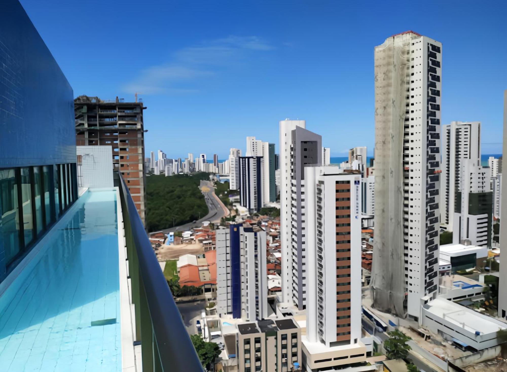 Flat Piscina No Rooftop Aluguel Temporada Em Ресифи Екстериор снимка