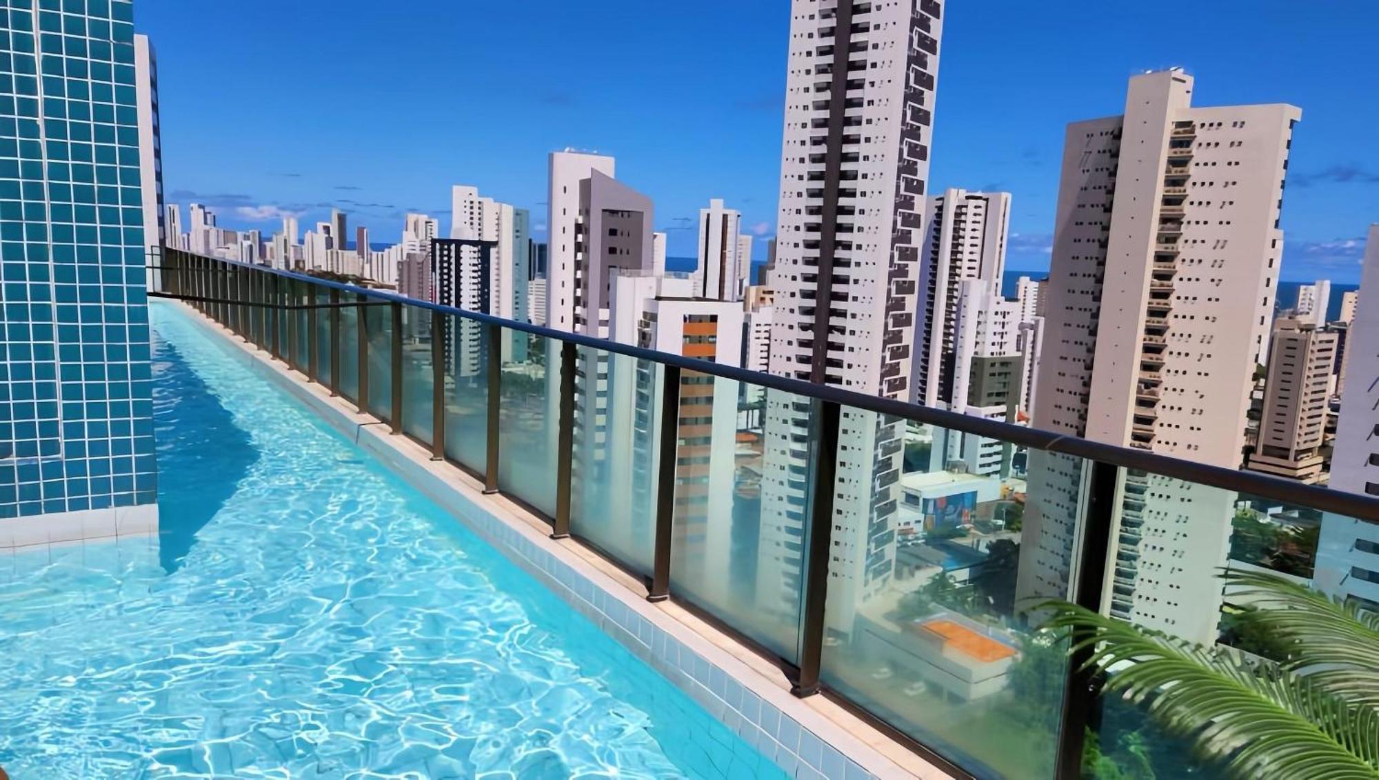 Flat Piscina No Rooftop Aluguel Temporada Em Ресифи Екстериор снимка